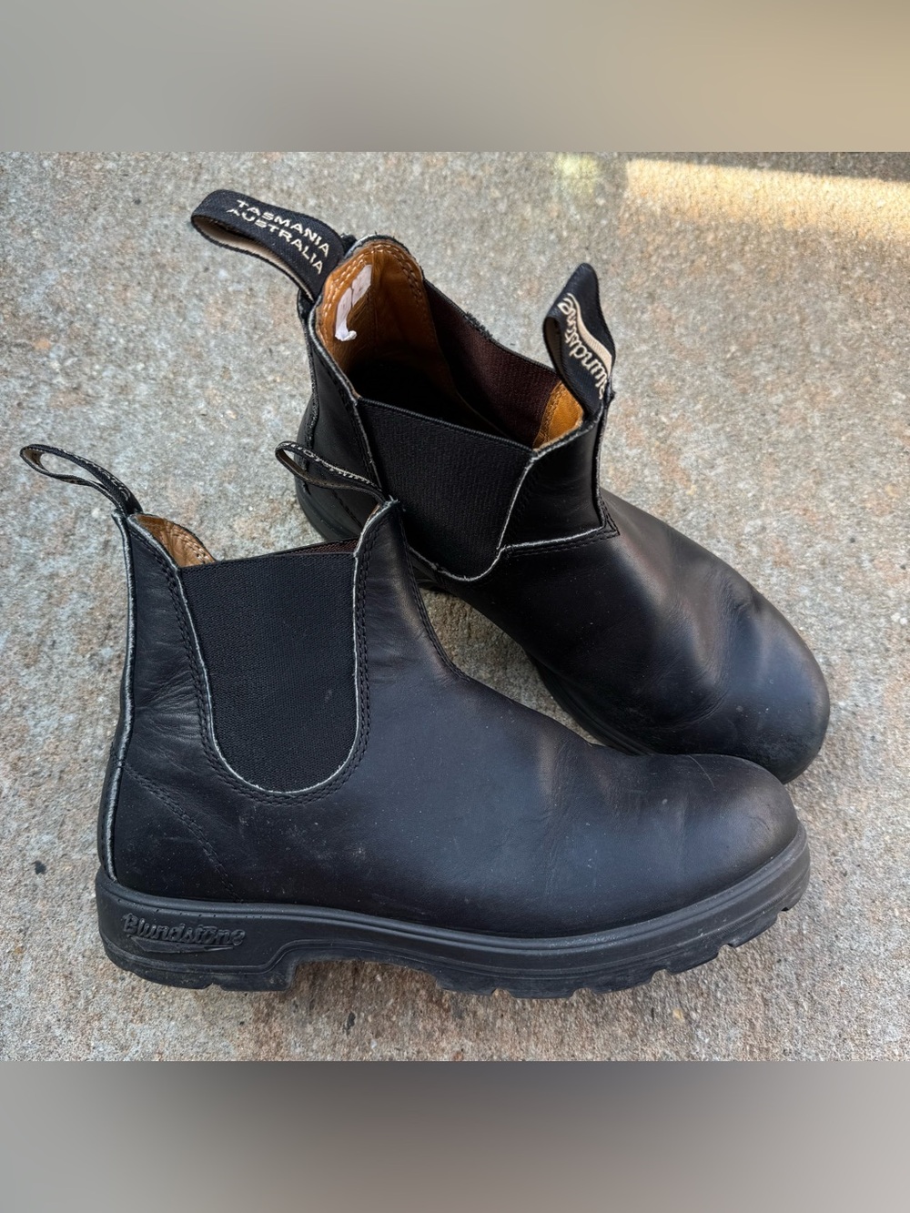 Blundstone Pull On Chelsea Boots Womens 6 US Black Leather City Classic Casual